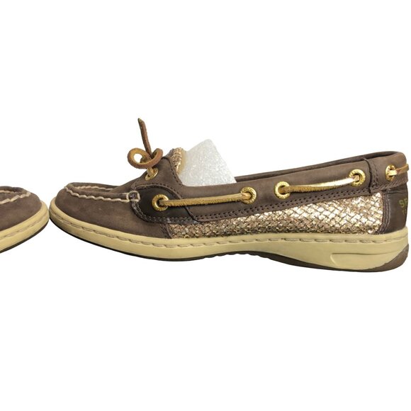 Sperry Women’s Size 5 Top-Sider Boat Shoe Brown/Gold - Picture 7 of 9